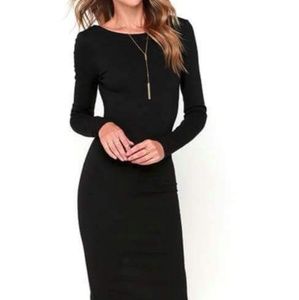 NWT Lulu's Black open back dress